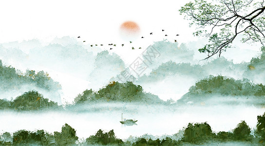 水墨中国风背景图片