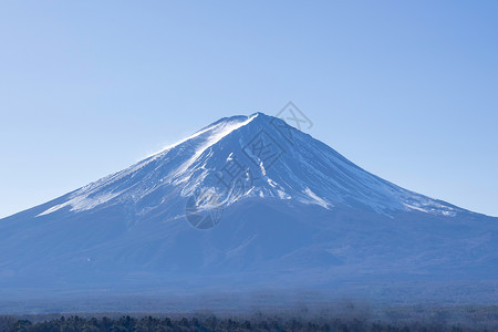 日本吃早晨的富士山背景