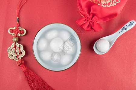 中国节日美食汤圆素材背景图片