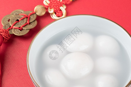 中国节日美食汤圆素材背景图片