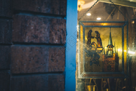 复古杂货店橱窗高清图片
