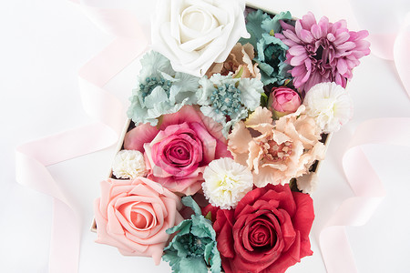玫瑰背景素材花盒花艺背景素材背景