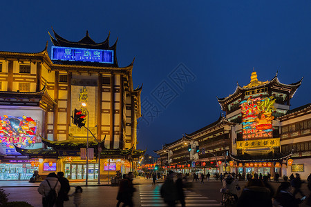 中国新年春节灯会夜景背景图片