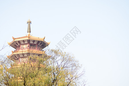 上海七宝塔背景图片