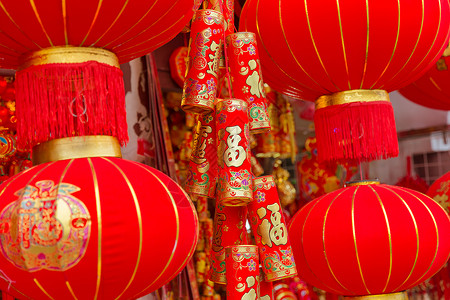 灯笼饰品中国春节传统工艺品装饰背景