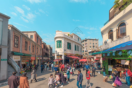 旅游城市美食厦门旅游鼓浪屿背景