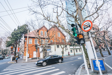 街头角落城市街头拍摄背景