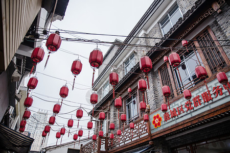 喜门历史文化老街朔门街背景