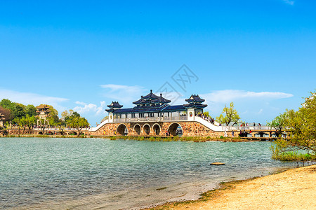 佳能松花江畔太湖长春廊桥背景