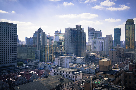 俯瞰城市建筑高楼背景图片