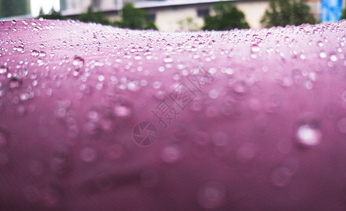 紫色雨伞雨滴背景