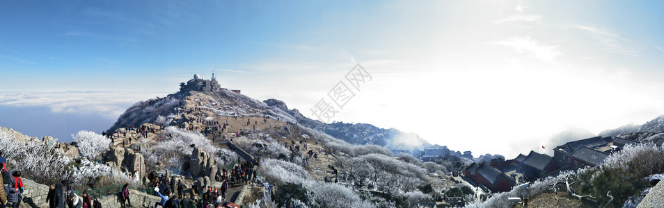 泰山山顶背景图片