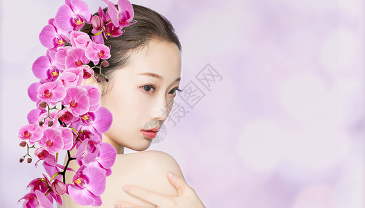 美女和鲜花鲜花和美女设计图片