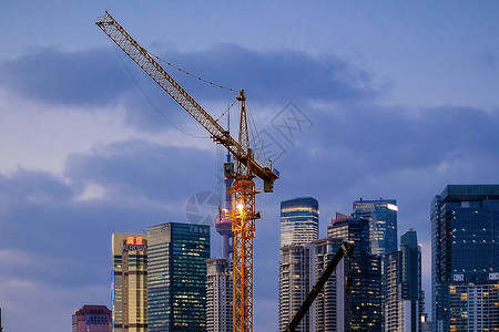 建筑施工素材城市建筑施工背景