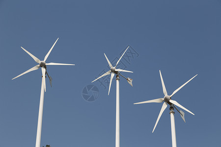 风能设计素材白色的风能发电机背景