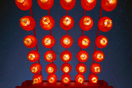 北京跨年倒计年味.大红灯笼高高挂背景