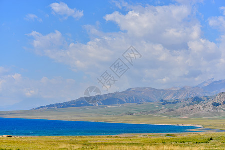 赛里木湖高原农业高清图片