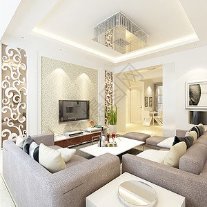 3D设计高清的客厅效果图背景
