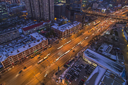 春雪.夜景背景图片