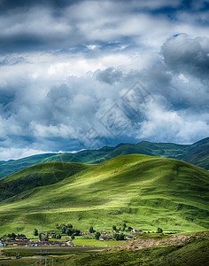 山脉草坪最美川西背景