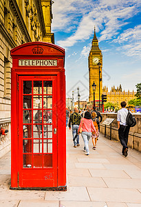伦敦电话亭英国签证图片素材