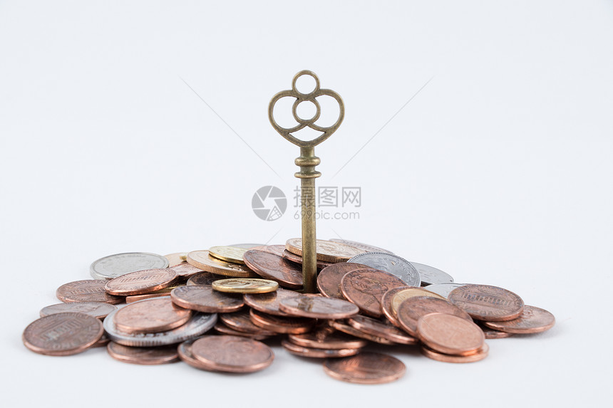 投资理财金币金钥匙图片