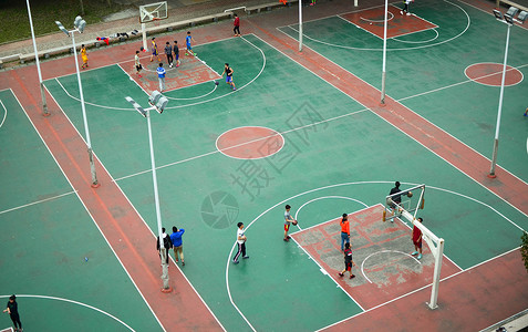 篮球操场校园背景