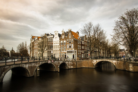 荷兰城市阿姆斯特丹的一角背景