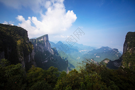 张家界索道张家界天门山背景