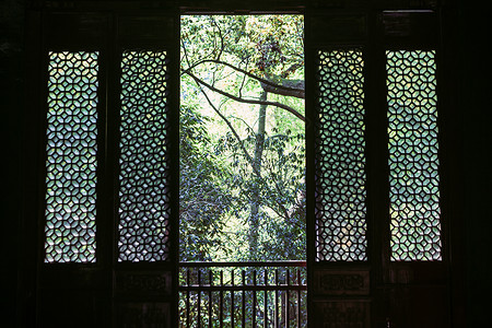 复古门窗古朴老式木门门窗背景