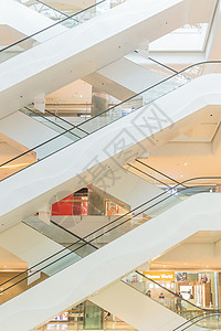 商铺设计商场建筑设计交叉扶梯背景