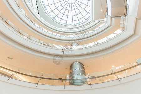 圆弧商场建筑天窗透明设计背景