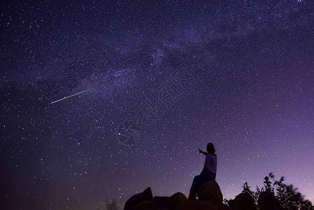 仰望星空背景流星背景