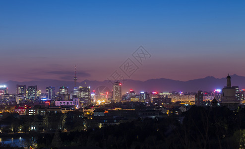 西边夜景的京城高清图片