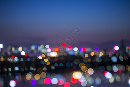 色彩叠加效果模糊状态的夜景城市背景