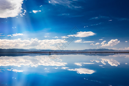 盐湖唯美素材天空之境背景