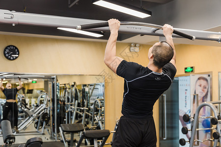背肌肉健身房强壮男人力量训练背景