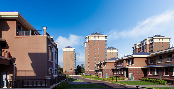 物业建筑新建小区背景