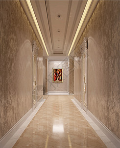 欧式壁纸走廊效果图背景图片