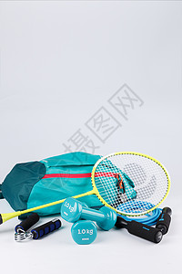 网球项目运动健身器械创意组合背景
