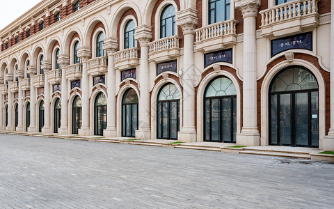 欧洲街头天津欧式建筑拍摄背景