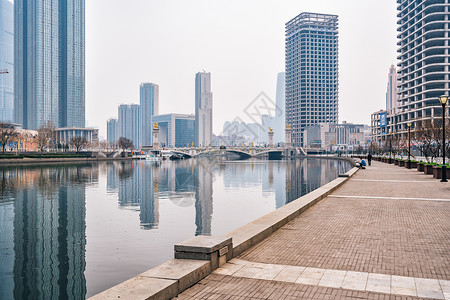 天津海河沿岸风景图片