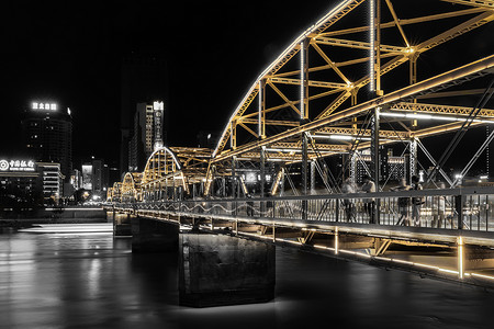 中山街道城市夜景背景