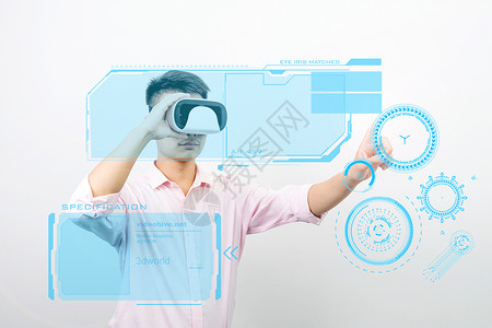 VR虚拟现实，智能体验背景图片