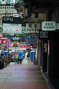 香港街头人文风光背景图片