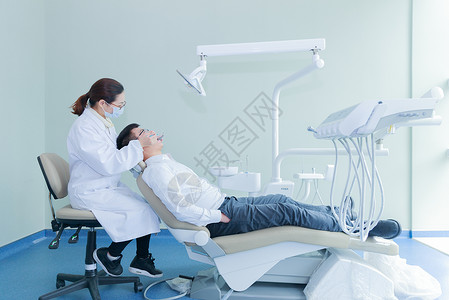 检查牙齿牙科病人高清图片