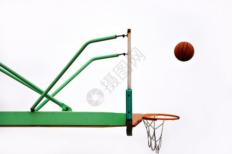 绿色篮球框篮筐 投篮 篮球背景