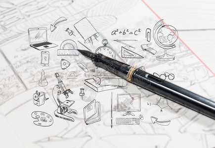 科学钢笔钢笔图画写字设计图片