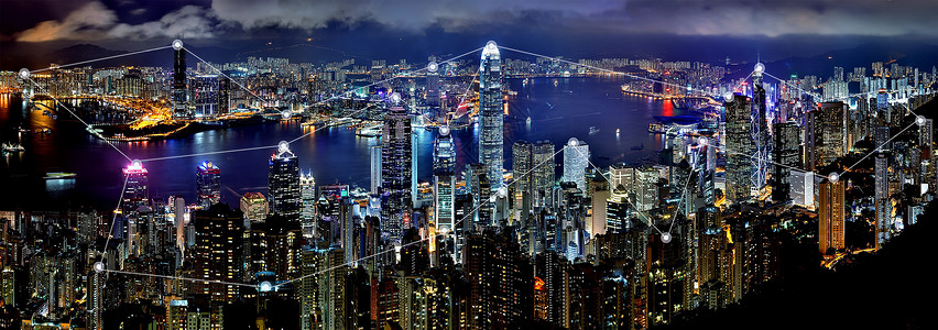 中国地标城市互联设计图片