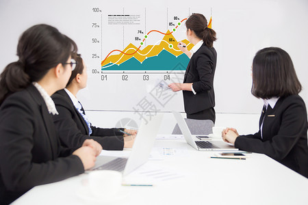 商务合作职业男女性握手商务办公分析数据设计图片